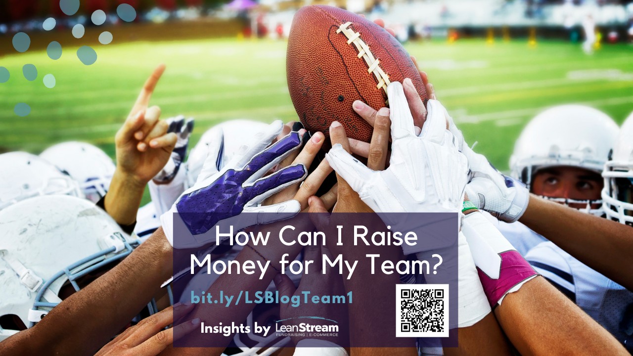 Raising money for teams. Team fundraising.