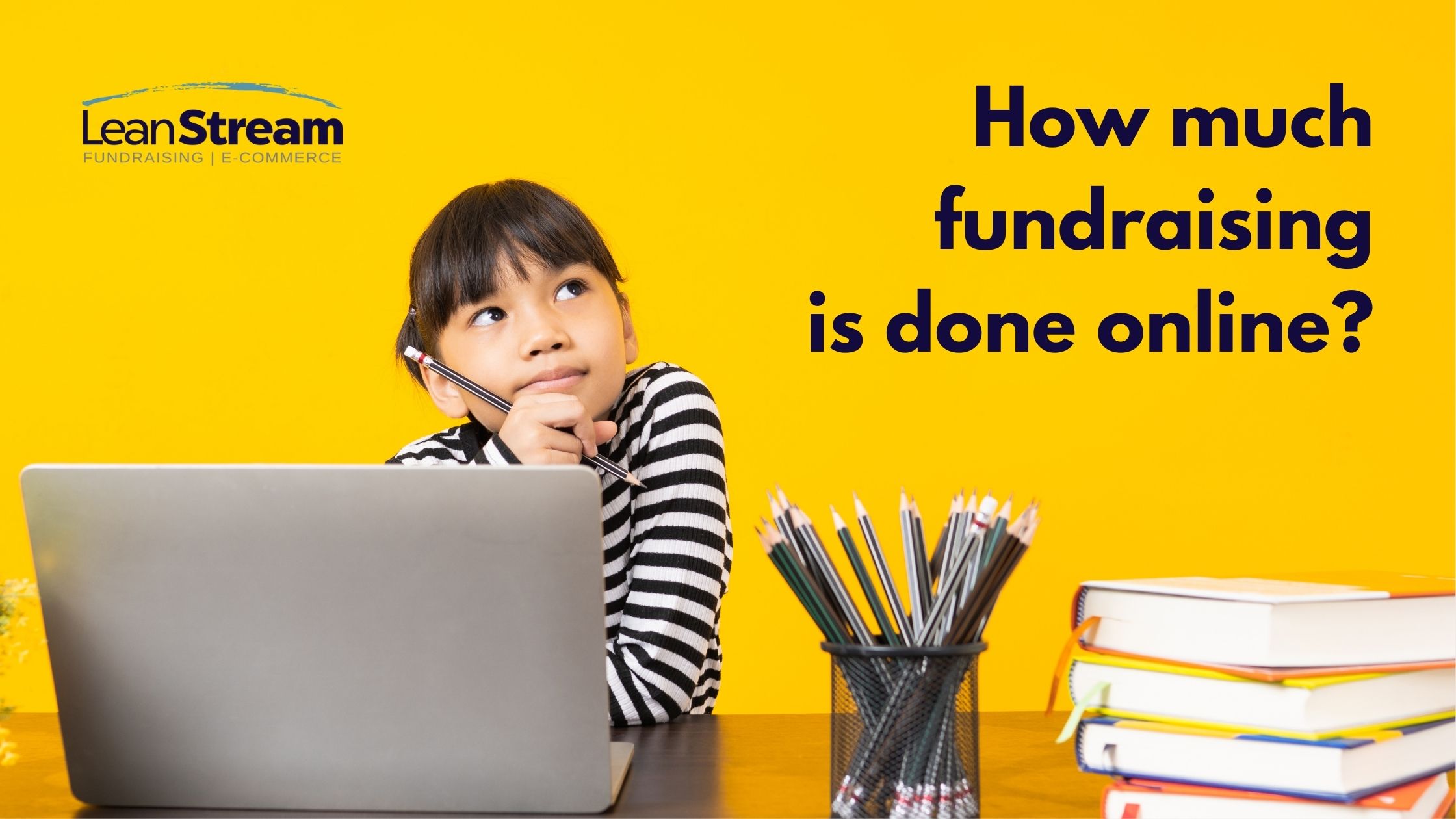 How much school fundraising is done online?