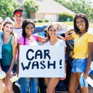 Car wash as a school fundraiser